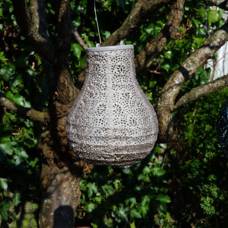 solar bulb lampion diameter 16 cm taupe lumiz bulb lantern patern fan tyvek2