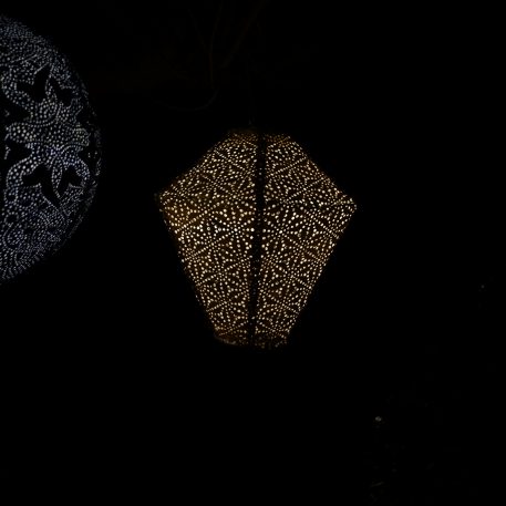 Diamond solar lampion Ø28 cm goud - Afbeelding 5