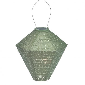 solar diamond lampion diameter 28 cm licht groen lumiz diamond lantern patern sashiko tyvek