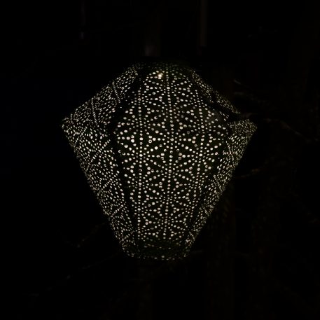 Diamond solar lampion Ø28 cm licht groen UITVERKOCHT - Afbeelding 2