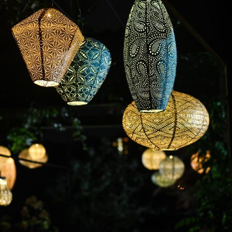 Diamond solar lampion Ø28 cm goud - Afbeelding 13