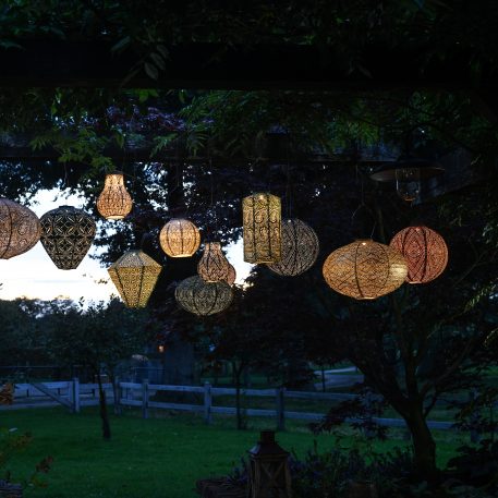 solar oval lampion diameter 40 cm goud lumiz lantern oval patern ikat tyvek5