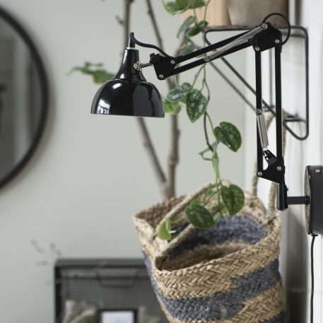 Harmonica wandlamp Architect zwart metaal - Afbeelding 2