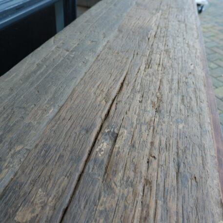 Tv dressoir Praag 2 deuren en 4 lades oud vergrijsd hout GERESERVEERD - Afbeelding 10