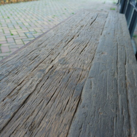 Tv dressoir Praag 2 deuren en 4 lades oud vergrijsd hout GERESERVEERD - Afbeelding 11