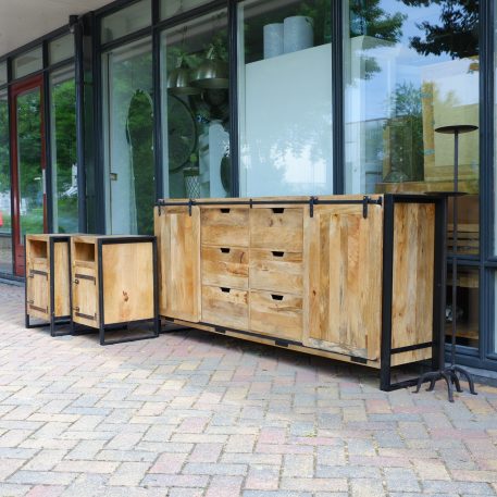 Beau travail dressoir XL 2 schuifdeuren en 6 lades - Afbeelding 6