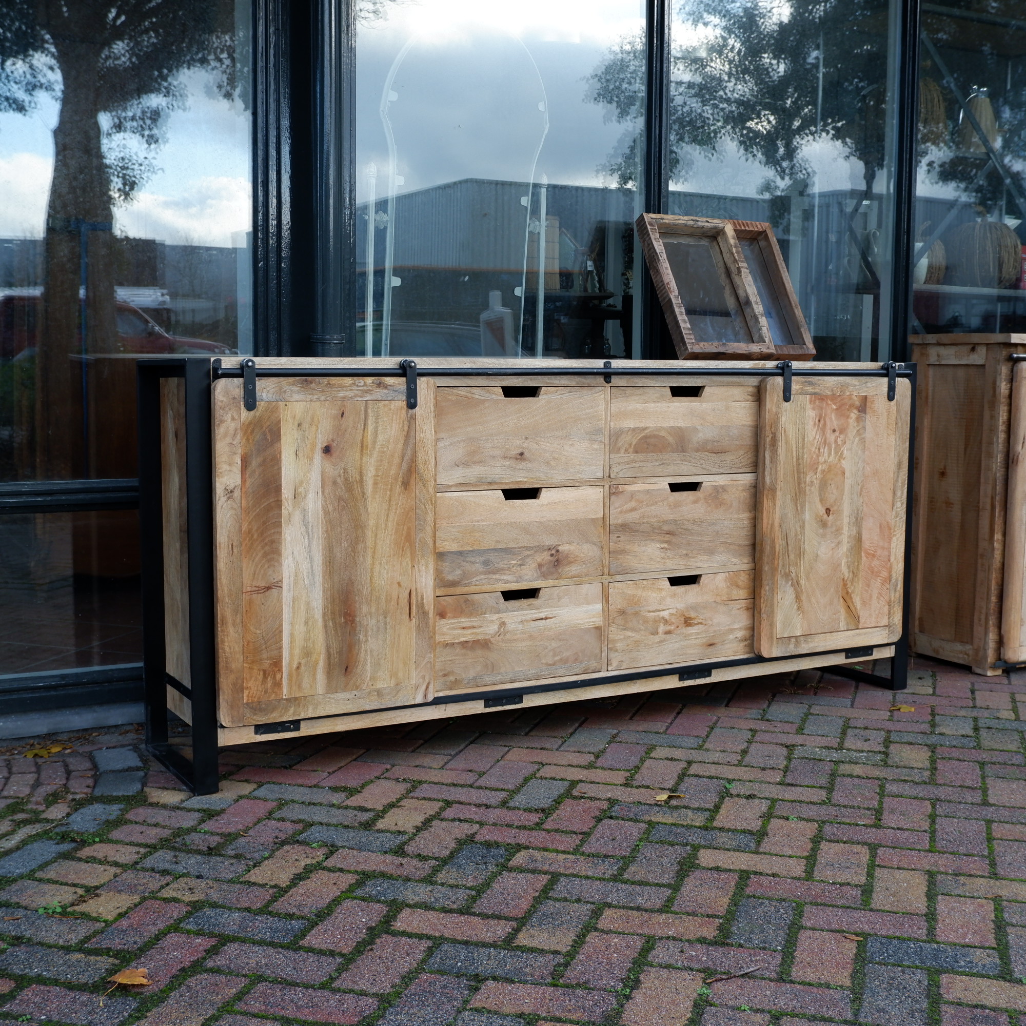 Beau travail dressoir XL 2 schuifdeuren en 6 lades GERESERVEERD - Afbeelding 17