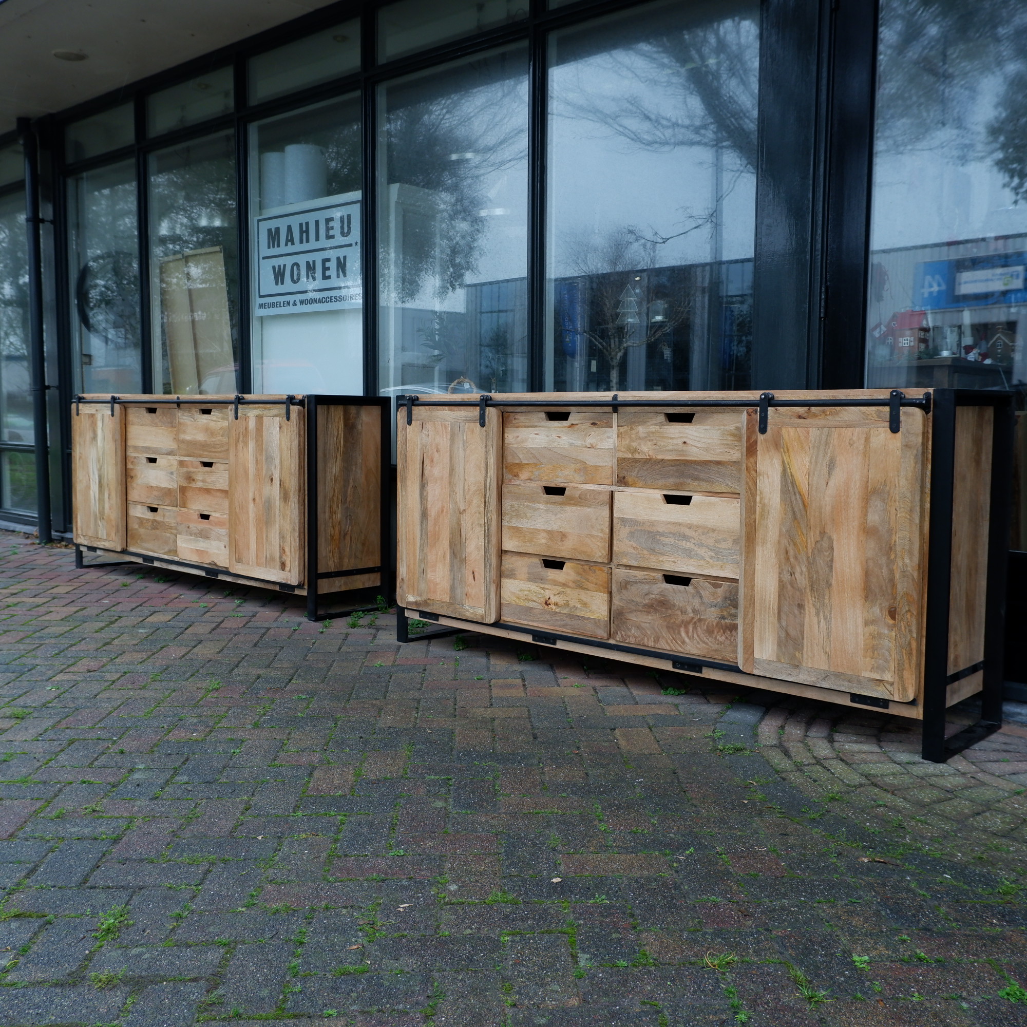 Beau travail dressoir XL 2 schuifdeuren en 6 lades GERESERVEERD - Afbeelding 21