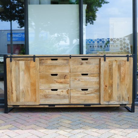 Beau travail dressoir XL 2 schuifdeuren en 6 lades - Afbeelding 7