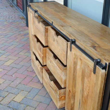 Beau travail dressoir XL 2 schuifdeuren en 6 lades - Afbeelding 2