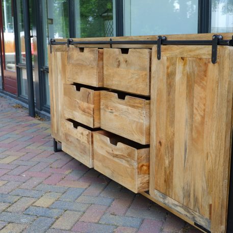 Beau travail dressoir XL 2 schuifdeuren en 6 lades - Afbeelding 3
