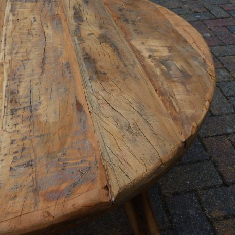 Bijzet-salontafel rond Ø90 cm Truckwood - Afbeelding 7