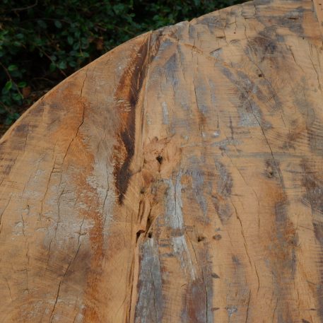 bijzettafel salontafel rond rond 90 cm hoog 46 cm truckwood barnwood vergrijsd oud hout4
