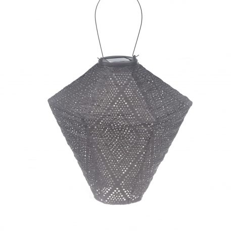 solar diamond lampion diameter 28 cm taupe lumiz diamond lantern patern ikat tyvek2