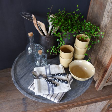 Ash grey plateau op voet Ø50 cm - Afbeelding 2