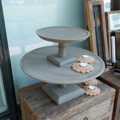 Ash grey plateau op voet Ø50 cm - Afbeelding 12