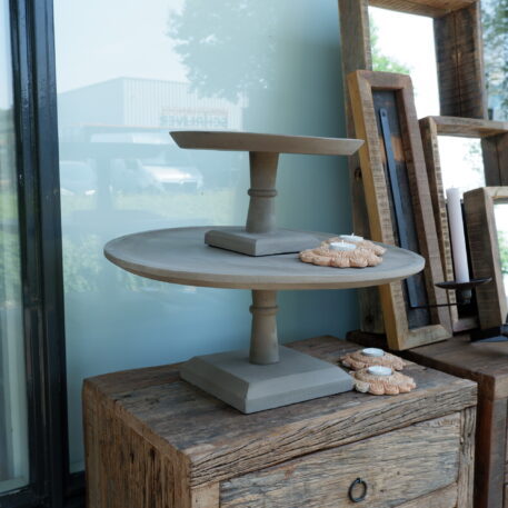 Ash grey plateau op voet Ø50 cm - Afbeelding 11