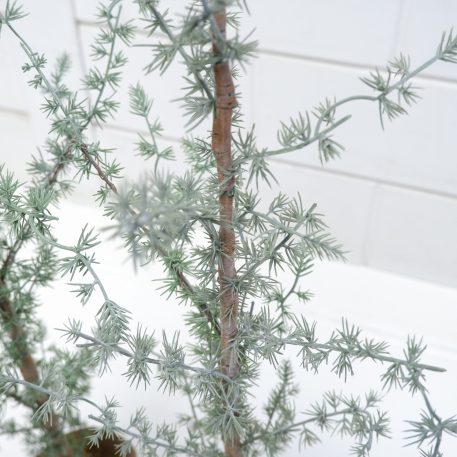 blauwe kunst ceder naaldboom kunst kerstboom in pot hoog 95 cm en 130 cm ib-laursen artificial cedar with paper stand5