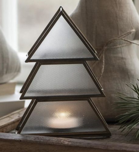 candle holder for tealight christmas tree antique brass kerstboom waxinehouder hoog 14.5 cm breed 11 cm diep 5.2 cm ib-laursen2