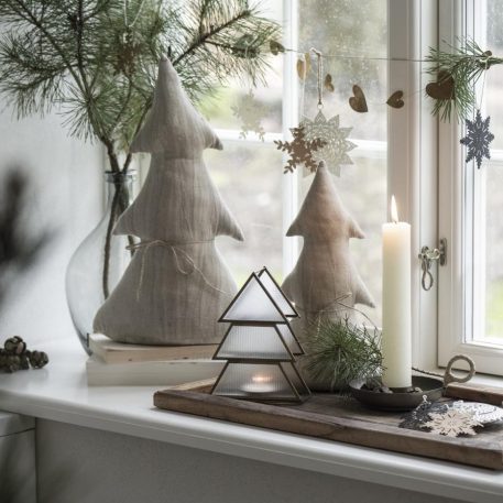 Kerstboom waxinehouder antique brass - Afbeelding 3