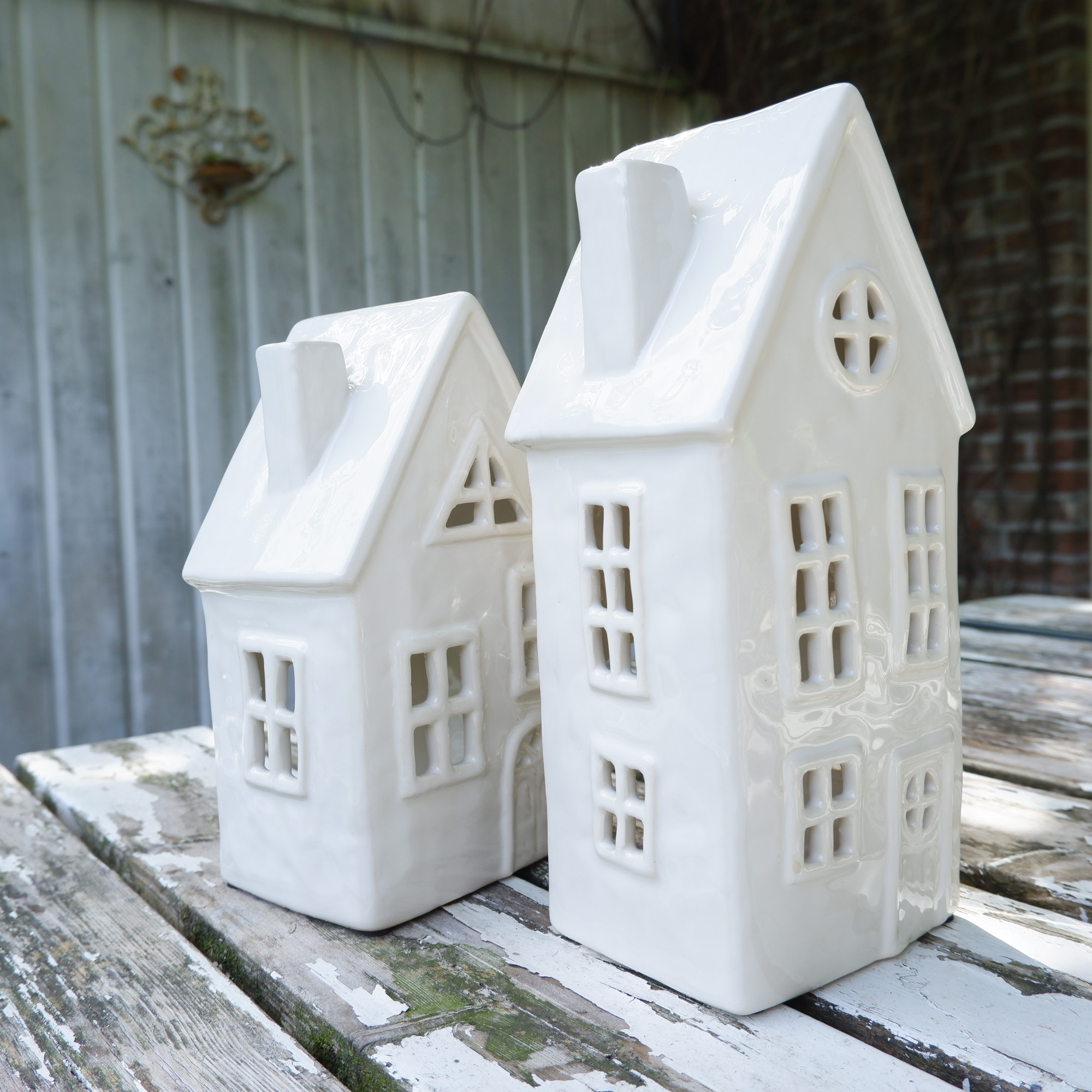 Huis Stillenat off white voor waxinelichtje UITVERKOCHT - Afbeelding 8