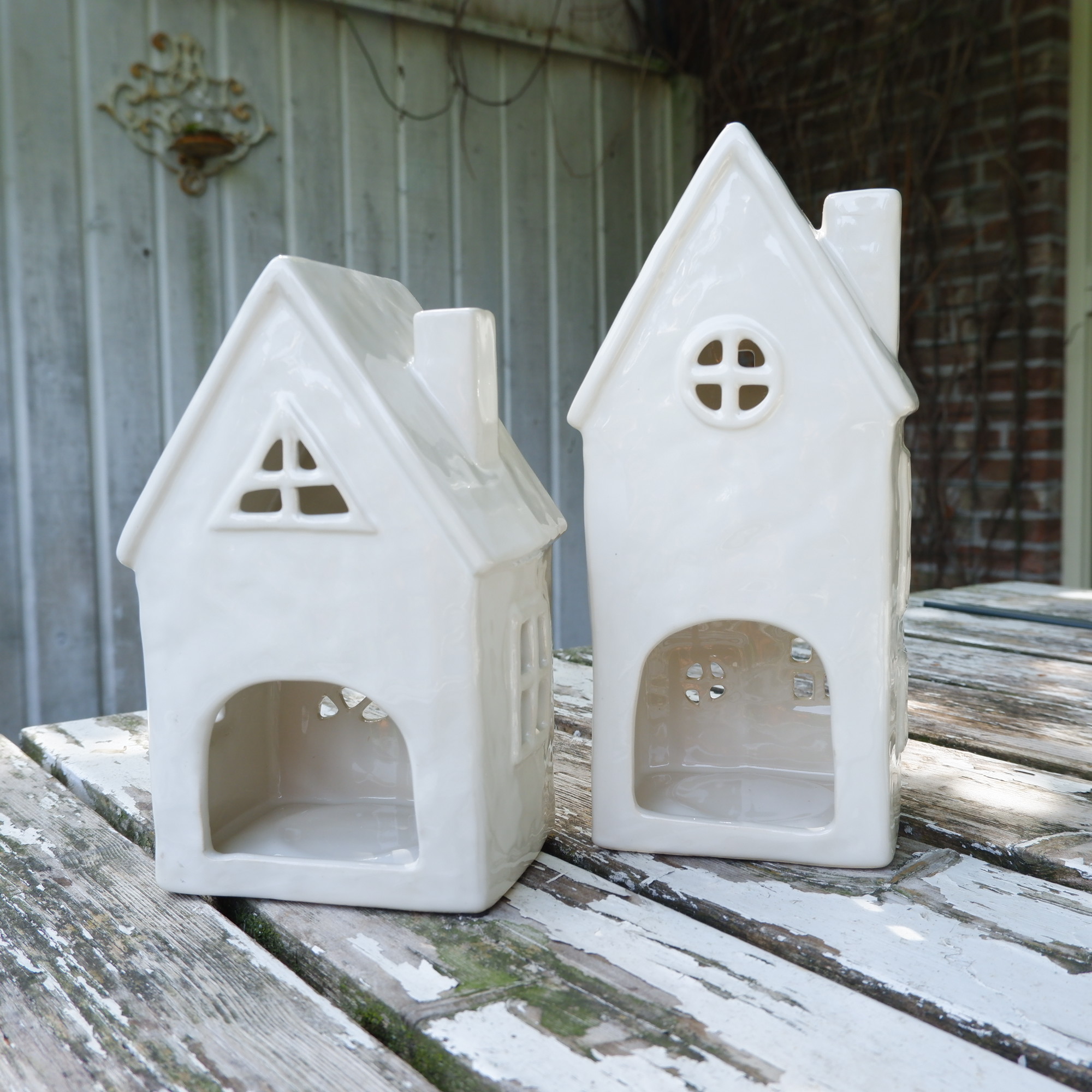 Huis Stillenat off white voor waxinelichtje UITVERKOCHT - Afbeelding 9