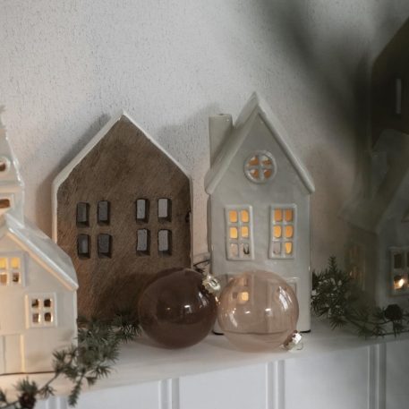 Huis Stillenat off white voor waxinelichtje - Afbeelding 2