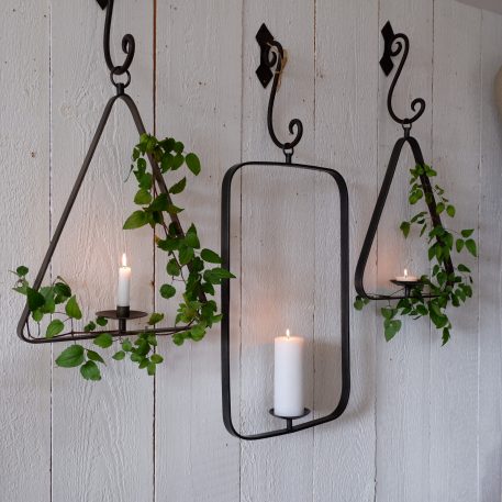 Hangkandelaar voor dinerkaars driehoek brass 52 cm - Afbeelding 11