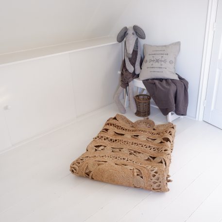 Jute vloer- of wandkleed rond 240 cm opengewerkt - Afbeelding 9