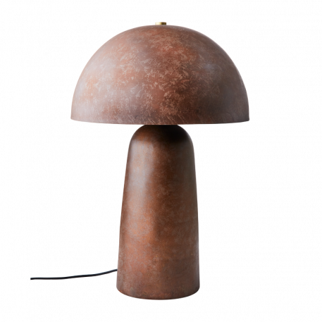 tafellamp paddenstoel roest bruin fungi table lamp rusty brown hoog 61 cm diameter 19 en 41 cm a of sweden1