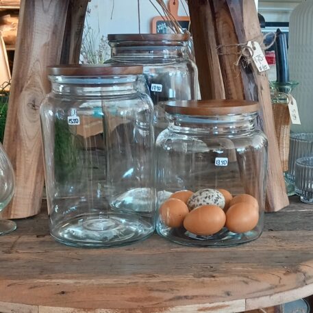 Glazen voorraad pot met houten deksel 3000 ml TIJDELIJK UITVERKOCHT - Afbeelding 21
