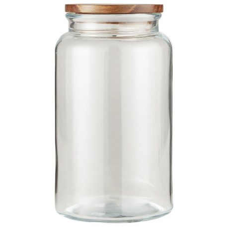 Glazen voorraad pot met houten deksel 3750 ml TIJDELIJK UITVERKOCHT - Afbeelding 3