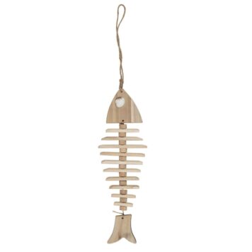 decoratie vis naturel hout lang 45 cm breed 13 cm dik 2 cm ib-laursen wooden fish large