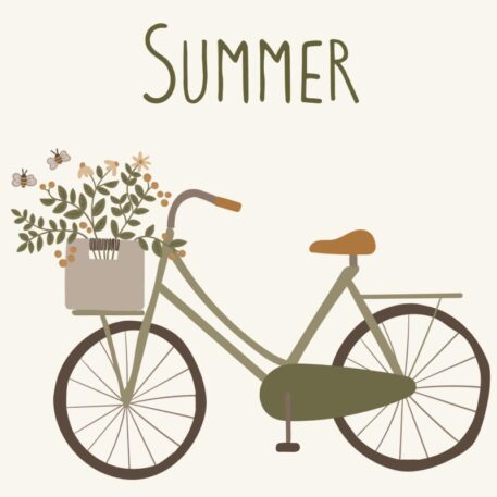 papieren servet fiets en summer ib-laursen napkin bicycle and summer 20 stuks 33 cm bij 33 cm