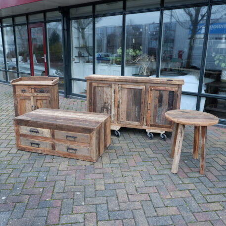 Dressoir 2 deuren en 2 lades Truckwood UITVERKOCHT - Afbeelding 8