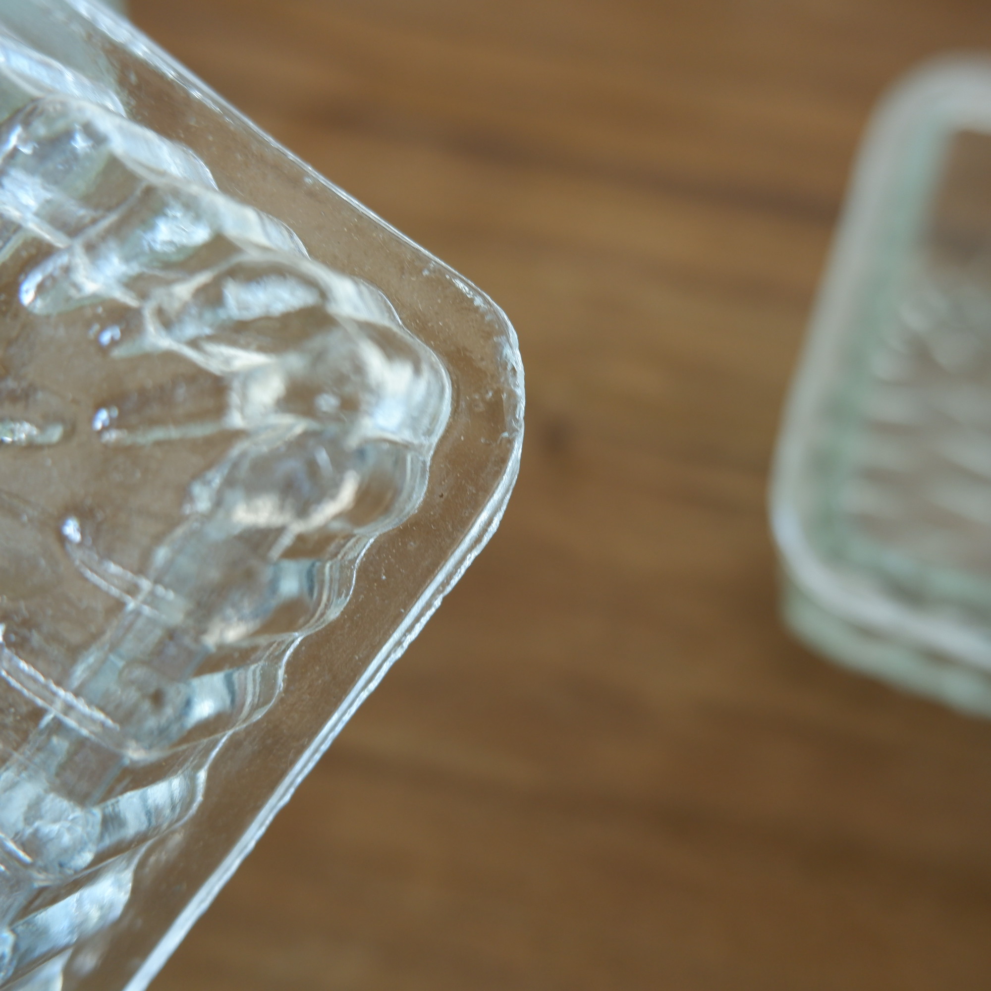 botervloot glas hoog 5.5 cm breed 11.5 cm diep 8.5 cm ib-laursen butter box glas hand gesneden3