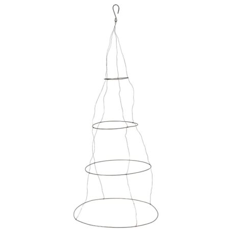 draadijzeren hanger 4 ringen bruin hoog 83 cm diameter 40 cm ib-laursen hanger with 4 rings and wire