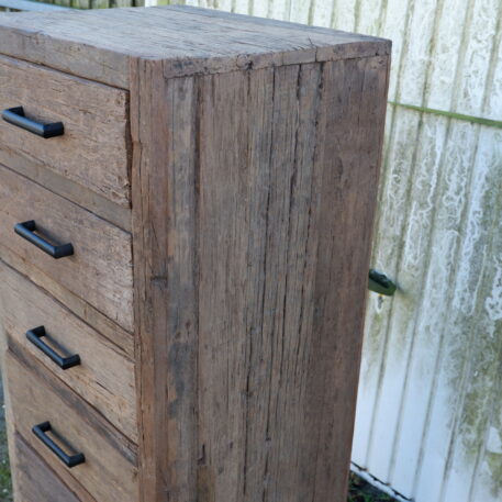 Ladekast Belfast 7 lades oud vergrijsd hout UITVERKOCHT - Afbeelding 3