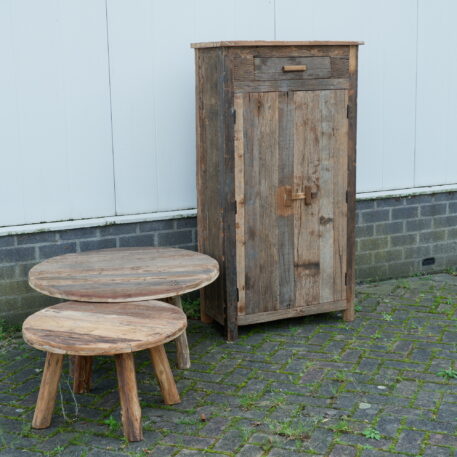 Meidenkast 2 deuren 1 lade Old Wood - Afbeelding 3