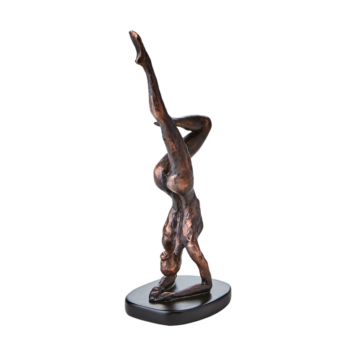 beeld ballerina pose zwart brons polystone hoog 26 cm breed 12 cm diep 8 cm affari of sweden pose statue bronze black