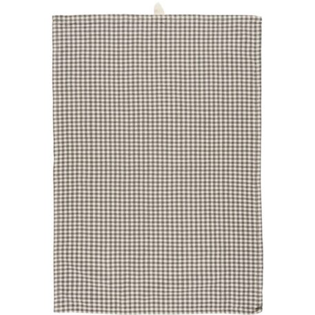 katoenen theedoek elias klein grijs-wit ruitje 50 x 70 cm ib-laursen tea towel elias with smal grey and white checks