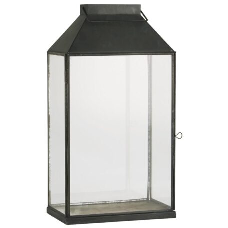 lantaarn karl rechthoek zwart metaal hoog 43 breed 23 diep 13.5 cm ib-laursen lantern karl with inclined roof1