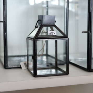 lantaarn norr mini vierkant zwart metaal hoog 12.5 cm breed 7 cm diep 7 cm ib-laursen lantern norr mini