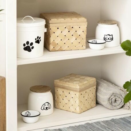Emaille voer- of koekjes pot Hond - Afbeelding 2