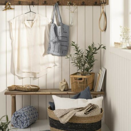 Hang vaasje met bamboo randje - Afbeelding 2