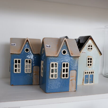 Huis Nyhavn voor waxinelichtje oud blauw - Afbeelding 2