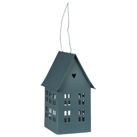 huis summerfeeling voor waxinelichtje blauw hoog 17.5 cm breed 8.5 cm diep 11 cm ib-laursen house summerfeeling cornflower1