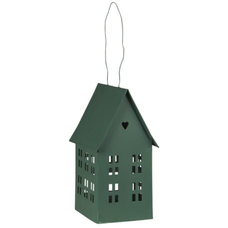 huis summerfeeling voor waxinelichtje groen hoog 17.5 cm breed 8.5 cm diep 11 cm ib-laursen house summerfeeling green1