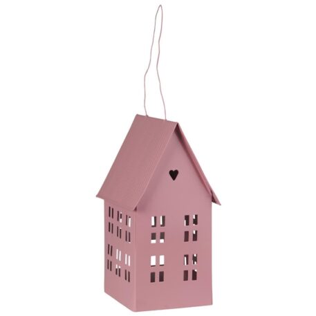huis summerfeeling voor waxinelichtje roze hoog 17.5 cm breed 8.5 cm diep 11 cm ib-laursen house summerfeeling pink1