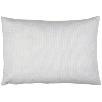 kussenshoesje licht blauw-wit gestreept en doorgestikt 100%katoen 50x70 cm ib-laursen cushion cover quilted